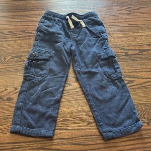 Mini Boden 100% Cotton Drawstring Cargo Pants, Size 4Y